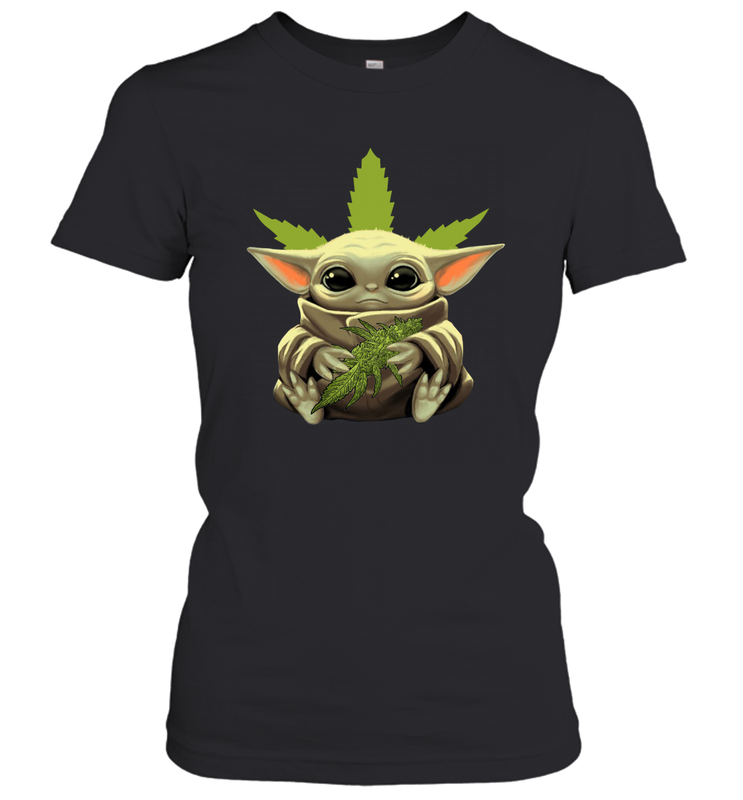 Baby Yoda hug weed Women's T-Shirt - kambletee