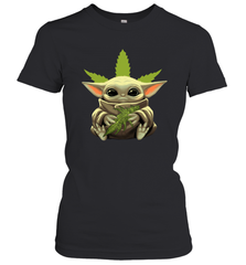 Baby Yoda hug weed Women's T-Shirt - kambletee