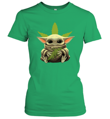 Baby Yoda hug weed Women's T-Shirt - kambletee