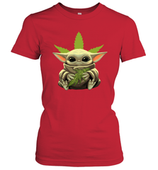Baby Yoda hug weed Women's T-Shirt - kambletee