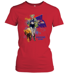 Harley Quinn Baltimore Ravens Of Prey Women's T-Shirt - kambletee