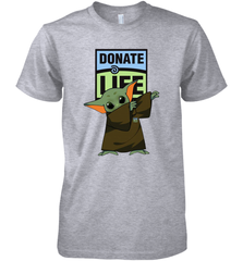Baby Yoda Dabbing Donate Life Premium Men's T-Shirt - kambletee