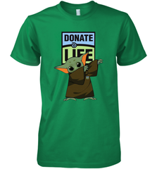 Baby Yoda Dabbing Donate Life Premium Men's T-Shirt - kambletee
