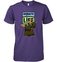 Baby Yoda Dabbing Donate Life Premium Men's T-Shirt - kambletee