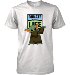 Baby Yoda Dabbing Donate Life Premium Men's T-Shirt - kambletee