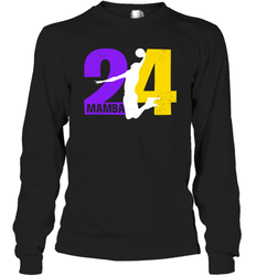 Angel Legend Mamba 24 Basketball Kobe Bryant Long Sleeve T-Shirt - kambletee