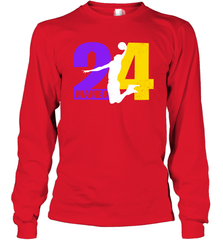 Angel Legend Mamba 24 Basketball Kobe Bryant Long Sleeve T-Shirt - kambletee