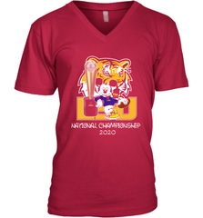 LSU Tigers Mickey Mouse National Championship 2020 Men's V-Neck - kambletee