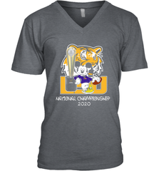 LSU Tigers Mickey Mouse National Championship 2020 Men's V-Neck - kambletee