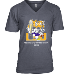 LSU Tigers Mickey Mouse National Championship 2020 Men's V-Neck - kambletee