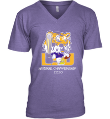 LSU Tigers Mickey Mouse National Championship 2020 Men's V-Neck - kambletee