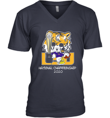 LSU Tigers Mickey Mouse National Championship 2020 Men's V-Neck - kambletee