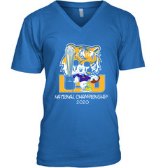 LSU Tigers Mickey Mouse National Championship 2020 Men's V-Neck - kambletee