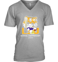 LSU Tigers Mickey Mouse National Championship 2020 Men's V-Neck - kambletee