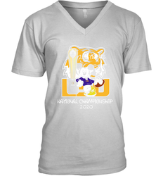 LSU Tigers Mickey Mouse National Championship 2020 Men's V-Neck - kambletee