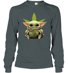 Baby Yoda hug weed Long Sleeve T-Shirt - kambletee