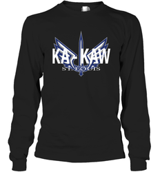 BattleHawks Football Fans St Louis XFL Ka Kaw Long Sleeve T-Shirt - kambletee