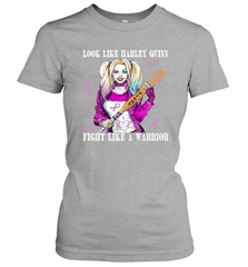 Harley Quinn Fight Like A Warrior Cancers Awareness Women's T-Shirt - kambletee
