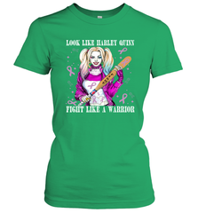 Harley Quinn Fight Like A Warrior Cancers Awareness Women's T-Shirt - kambletee