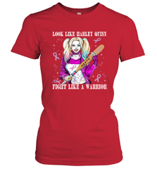 Harley Quinn Fight Like A Warrior Cancers Awareness Women's T-Shirt - kambletee