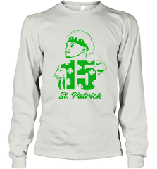 Happy St. Patrick's Day 15 Patrick Mahomes Kansas City Chiefs Long Sleeve T-Shirt - kambletee