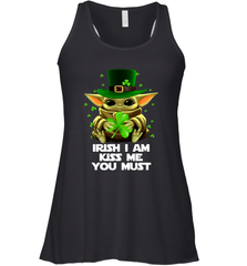 Baby Yoda hug Irish I am kiss me you must Racerback Tank - kambletee