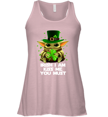 Baby Yoda hug Irish I am kiss me you must Racerback Tank - kambletee
