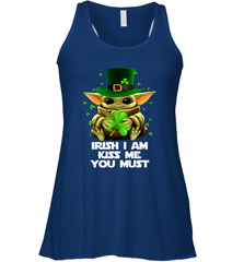 Baby Yoda hug Irish I am kiss me you must Racerback Tank - kambletee