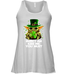 Baby Yoda hug Irish I am kiss me you must Racerback Tank - kambletee