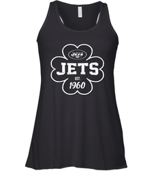 Patrick's Day Shamrock For New York Jets Fans Racerback Tank - kambletee