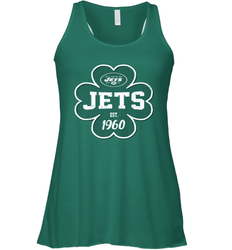 Patrick's Day Shamrock For New York Jets Fans Racerback Tank - kambletee