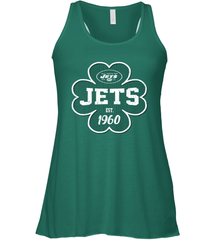 Patrick's Day Shamrock For New York Jets Fans Racerback Tank - kambletee
