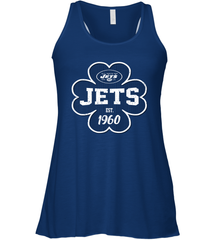 Patrick's Day Shamrock For New York Jets Fans Racerback Tank - kambletee
