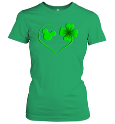 Mickey mouse and four leaf clover St Patricks Day Women's T-Shirt - kambletee