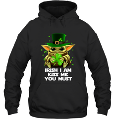 Baby Yoda hug Irish I am kiss me you must Hoodie - kambletee