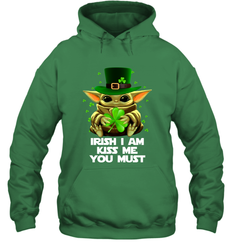 Baby Yoda hug Irish I am kiss me you must Hoodie - kambletee