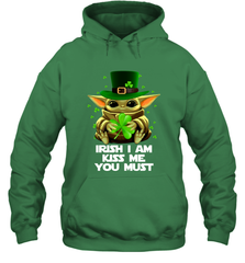 Baby Yoda hug Irish I am kiss me you must Hoodie - kambletee