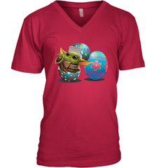 Easter Eggs Baby Yoda Men's V-Neck - kambletee