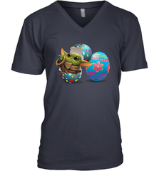 Easter Eggs Baby Yoda Men's V-Neck - kambletee