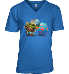 Easter Eggs Baby Yoda Men's V-Neck - kambletee