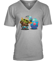 Easter Eggs Baby Yoda Men's V-Neck - kambletee
