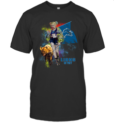 Harley Quinn Detroit Lions Of Prey Men's T-Shirt - kambletee