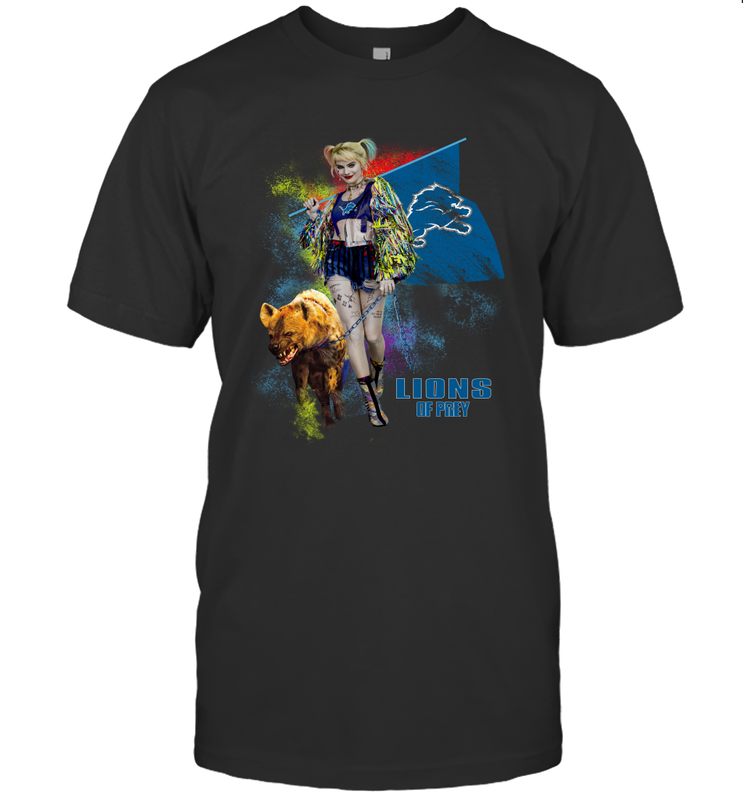 Harley Quinn Detroit Lions Of Prey Men's T-Shirt - kambletee