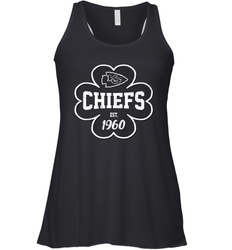 Patrick's Day Shamrock For Kansas City Chiefs Fans Racerback Tank - kambletee