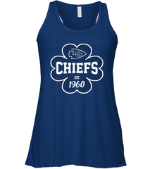 Patrick's Day Shamrock For Kansas City Chiefs Fans Racerback Tank - kambletee