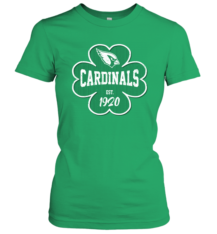 Patrick's Day Shamrock For Arizona Cardinals Fans Women's T-Shirt - kambletee