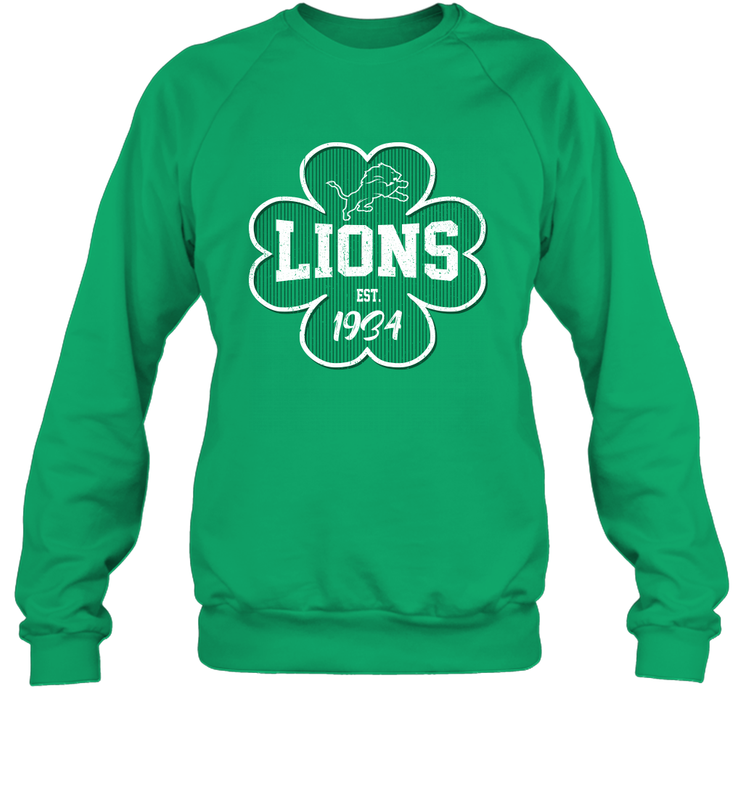 Patrick's Day Shamrock For Detroit Lions Fans Sweatshirt - kambletee