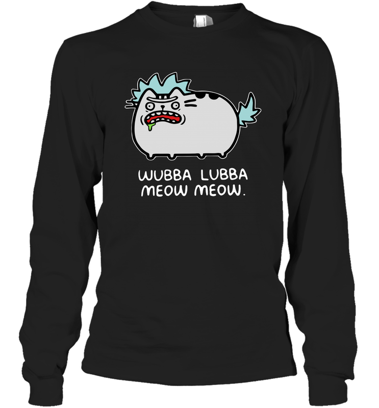 Rick sanchez Cat wubba lubba meow meow Long Sleeve T-Shirt - kambletee