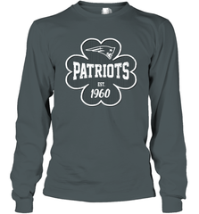 Patrick's Day Shamrock For New England Patriots Fans Long Sleeve T-Shirt - kambletee
