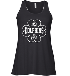 Patrick's Day Shamrock For Miami Dolphins Fans Racerback Tank - kambletee